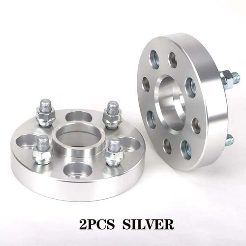 20 Mm P12x1.25 Argent - Adaptateur D'entretoise De Roue, 2 Pièces Pcd 4x100, Alésage Central 60.1mm, Flang 4 Cosse, Pour Voiture Universelle M12xp1.5 12xp1.25