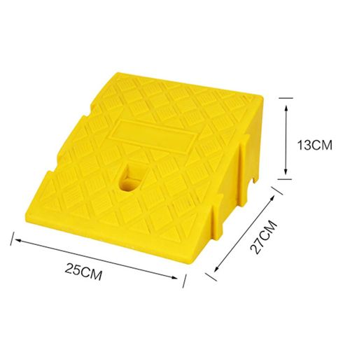 25x27x13cm Jaune - Kit De Rampes De Bordure En Plastique, Rampe Voiture, Portable Et Observateur, Pour Voiture, Remorque, Camion, Vélo, Moto