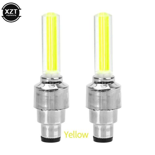 Jaune - Lumière De Bienvenue De Voiture, Lumière De Moyeu, Lumière De Roue De Moto, Lumière De Vélo, Garniture De Assujet, Couvercle De Assujet, Rayons Flash, Néon Led, 1 Pièce