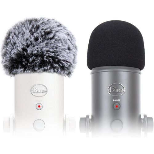Blue Yeti Lot de 2 filtres Anti-Pop en Mousse pour Microphone à condensateur USB Blue Yeti Pro,Filtre Anti-Pop intérieur et extérieur