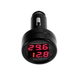 Acheter Horloge numérique 3 en 1 pour moto et voiture, thermomètre,  voltmètre, DC 6V-30V, compteur électronique, étanche IP67, jauge de  moniteur de tension
