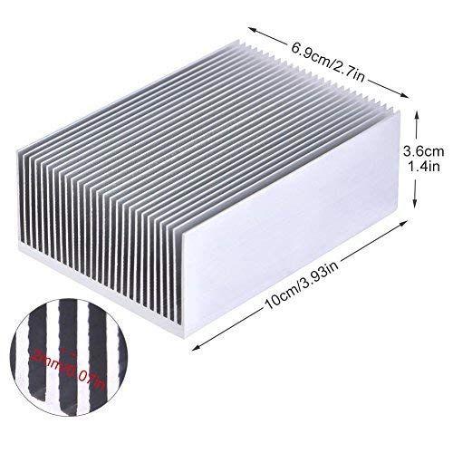 1 Pc Radiateur En Aluminium Kit Radiateur Refroidisseur De Refroidissement pour Amplificateur Led Transistor IC Module 100 * 69 * 36mm