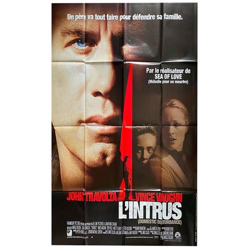 L'intrus (Domestic Disturbance) - Véritable Affiche De Cinéma Pliée - Format 60x160 Cm - De Harold Becker Avec John Travolta, Vince Vaughn, Nick Loren, James Lashly, Teri Polo - 2001