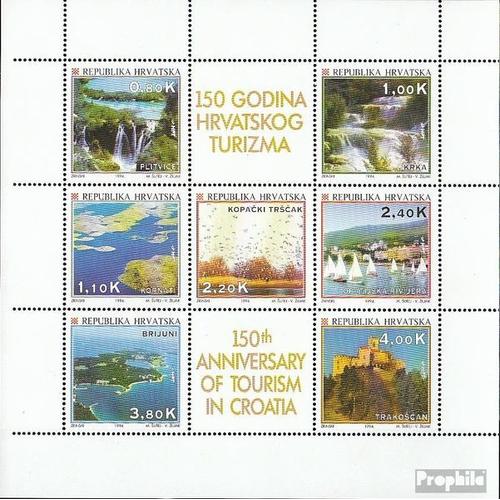 Croatie 279-285 Feuille Miniature (Complète Edition) Neuf Avec Gomme Originale 1994 Tourisme