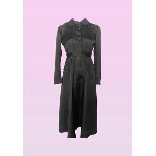 Robe Vintage Chic Marquevintage Chic Taillem / 38 / 10 Étattrès Bon État Matièresoie, Satin Couleurnoir