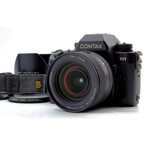 Appareil argentique photo film Contax N1 avec objectif Vario Sonnar 24-85 mm f/3,5-4,5