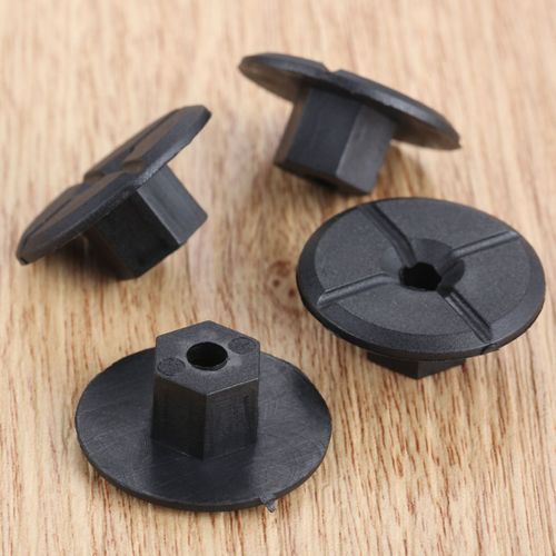 ANBOO Lot De 50 écrous En Plastique De 4 Mm Sans Filetage - Noir - Écrous à Ailettes En Plastique - Matériel Pour Revêtement De Passage De Roue 2019900050 51711958025