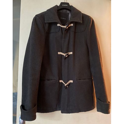 Duffle-Coat Gris Foncé Laine Mélangée Avant Première Medium 40