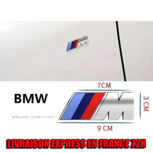 Logo Bmw Badge Emblème M 3d Chrome Adhésif Autocollant Sticker 9cm X 3cm