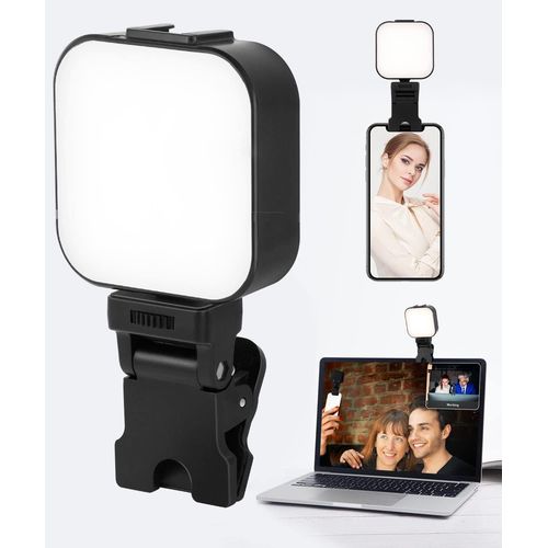 64 LED Lumiere Telephone Photo - Portable Selfie Light 5 Modes d'eclairage et Luminosit pour iPhone/Camera/Camescope/Ordinateur