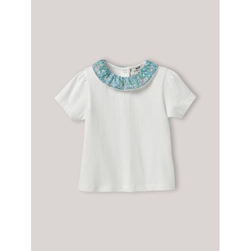 T-shirt Col En Tissu Liberty En Coton Biologique Liberty Harriet