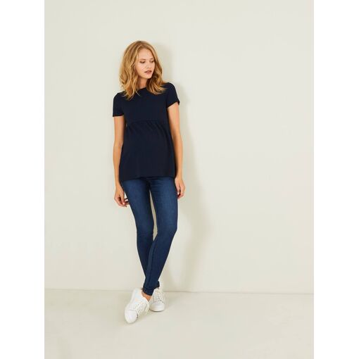 Jean de grossesse tregging avec bandeau denim brut