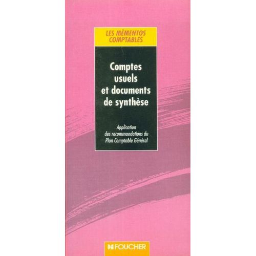 Comptes Usuels Et Documents De Synthèse
