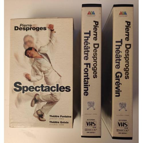 Pierre Desproges Théâtre Fontaine 1984 Et Théâtre Grévin 1986 Format Vhs En Coffret