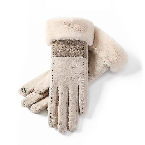 Gants Thermiques Chauds D'hiver Pour ¿¿Cran Tactile, Avec Polaire Coupe-Vent, Ski Xs-Xxxl M Abricot