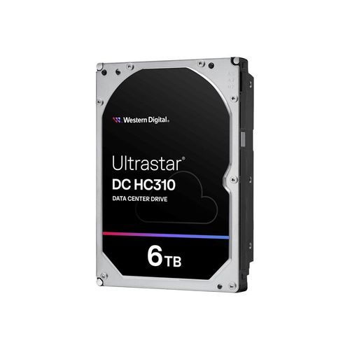 WD Ultrastar DC HC310 HUS726T6TAL5201 - Disque dur - chiffré - 6 To - interne - 3.5" - SAS 12Gb/s - 7200 tours/min - mémoire tampon : 256 Mo - TCG Encryption
