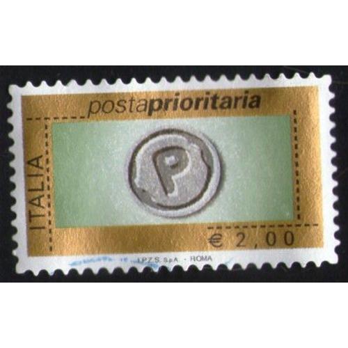 Italie 2008 Oblitéré Used Courrier Prioritaire Posta Prioritaria 2 Euro Y&t It 3014