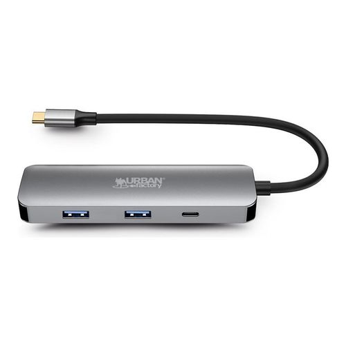 Urban Factory HUBEE 4 IN 1 - Station d'accueil - pour ordinateur portable, tablette, smartphone - USB-C 3.1 - HDMI