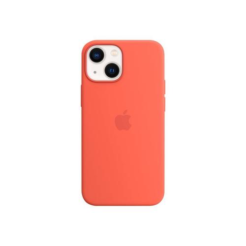 Apple - Coque De Protection Pour Téléphone Portable - Avec Magsafe - Compatibilité Avec Magsafe - Silicone - Nectarine - Pour Iphone 13 Mini