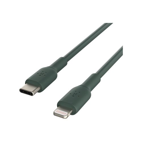 Belkin BOOST CHARGE - Câble Lightning - Lightning mâle pour 24 pin USB-C mâle - 1 m - vert de minuit - Alimentation USB (18 W)