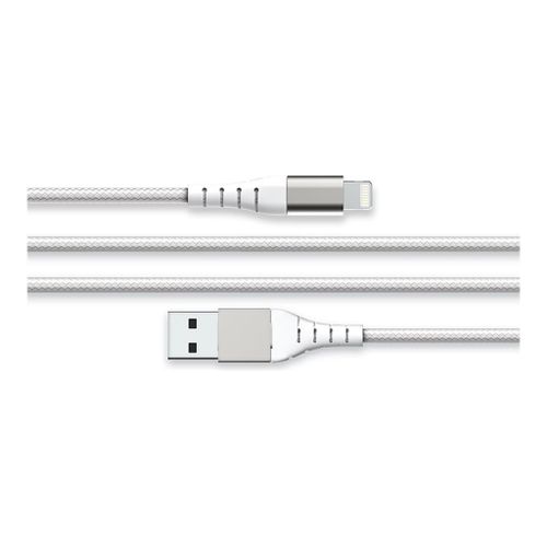 Force Power Lite - Câble Lightning - USB mâle pour Lightning mâle - 3 m - Certifié MFI - blanc - plastique recyclé à 100 %