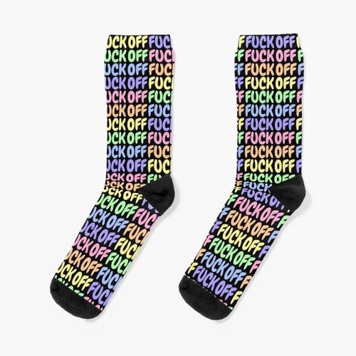 Chaussettes Taille Unique Rainbow Pastel Baise Nouveauté Fantaisie Motif Fou Équipage Décontracté Pour Hommes Femmes