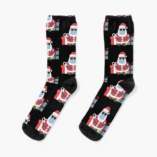 Chaussettes Taille Unique Noël En Quarantaine Nouveauté Fantaisie Motif Fou Équipage Décontracté Pour Hommes Femmes