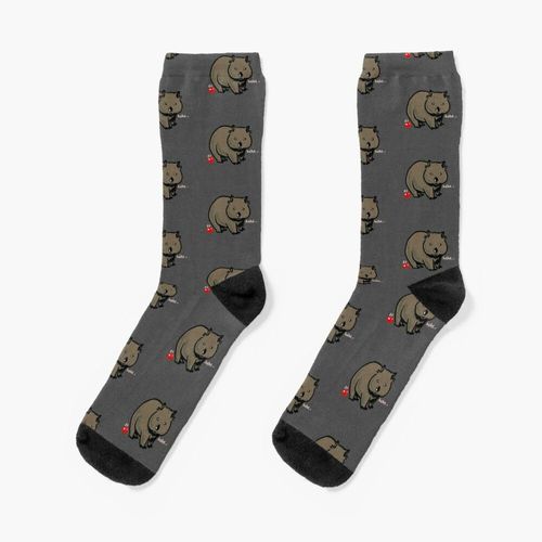 Chaussettes Taille Unique Caca De Wombat Nouveauté Fantaisie Motif Fou Équipage Décontracté Pour Hommes Femmes