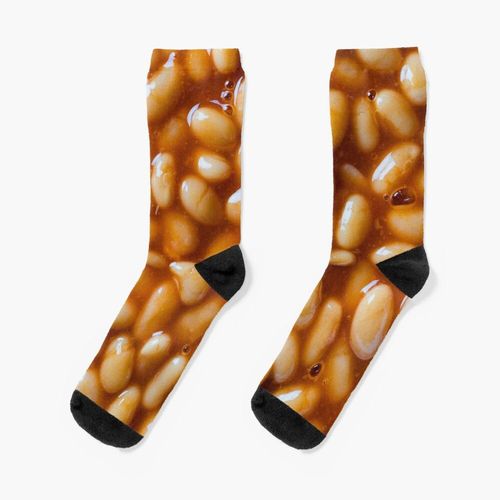 Chaussettes Taille Unique Haricots Au Lard Nouveauté Fantaisie Motif Fou Équipage Décontracté Pour Hommes Femmes