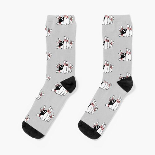 Chaussettes Taille Unique Art De Bowling Nouveauté Fantaisie Motif Fou Équipage Décontracté Pour Hommes Femmes