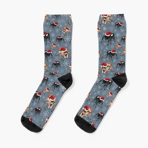 Chaussettes Taille Unique Holiday Regal Jumping Spider Phidippus Regius Nouveauté Fantaisie Motif Fou Équipage Décontracté Pour Hommes Femmes
