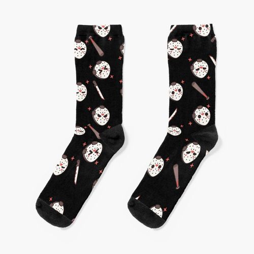Chaussettes Taille Unique Jason Voorhees Nouveauté Fantaisie Motif Fou Équipage Décontracté Pour Hommes Femmes