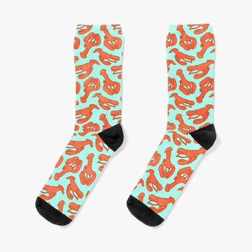 Chaussettes Taille Unique Dépendance Au Homard Nouveauté Fantaisie Motif Fou Équipage Décontracté Pour Hommes Femmes