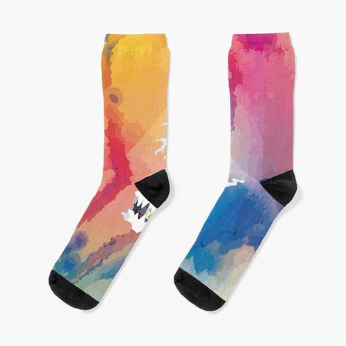 Chaussettes Taille Unique Kid Voir La Couverture Des Fantômes Nouveauté Fantaisie Motif Fou Équipage Décontracté Pour Hommes Femmes