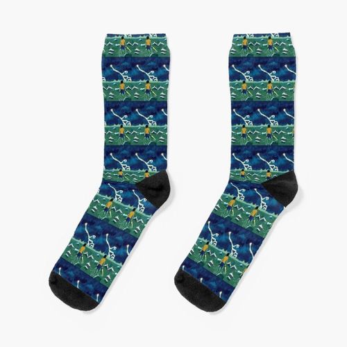 Chaussettes Taille Unique Percy Jackson Le Doodle Du Voleur De Foudre Nouveauté Fantaisie Motif Fou Équipage Décontracté Pour Hommes Femmes
