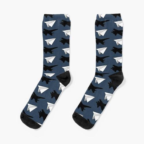 Chaussettes Taille Unique Avion En Papier Ingénieur Aéronautique Nouveauté Fantaisie Motif Fou Équipage Décontracté Pour Hommes Femmes