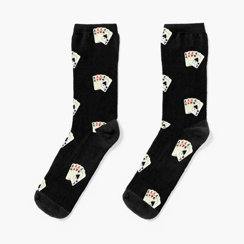 Chaussettes Taille Unique Ace Of Cards Dress Nouveauté Fantaisie Motif Fou Équipage Décontracté Pour Hommes Femmes