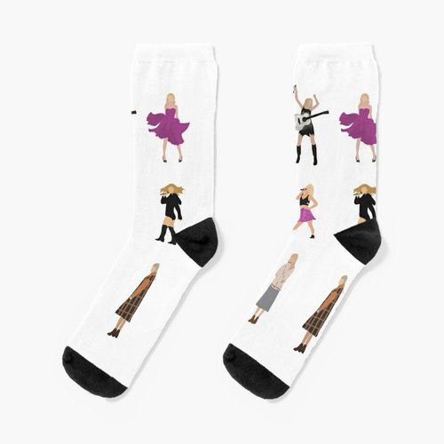 Chaussettes Taille Unique Évolution Des Époques Taylor Swift Nouveauté Fantaisie Motif Fou Équipage Décontracté Pour Hommes Femmes