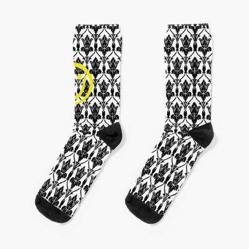 Chaussettes Taille Unique Conception De Papier Peint Sherlock Nouveauté Fantaisie Motif Fou Équipage Décontracté Pour Hommes Femmes