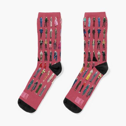 Chaussettes Taille Unique Tuer Eve Villanelle Fashion Looks Version 9 Nouveauté Fantaisie Motif Fou Équipage Décontracté Pour Hommes Femmes