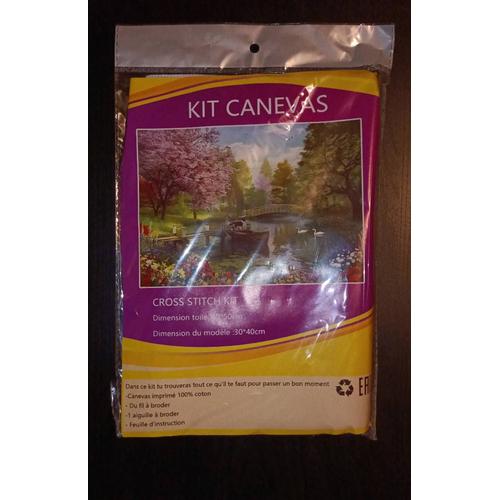 Kit Canevas Décors Lac Saison Printemps