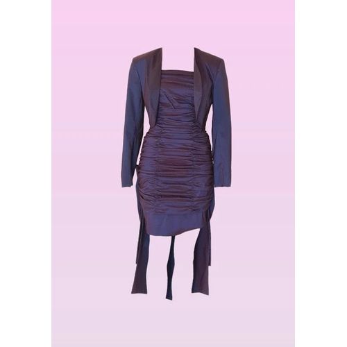 Robe Créateur Vintage Marquejiki Monte-Carlos Création Taillem / 38 / 10 Étattrès Bon État Couleurmarine