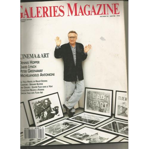 Galeries Magazine International Édition 51 Cinéma Et Art Dennis Hopper, David Lynch Peter Greenaway Michelangelo Antonioni