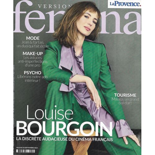 Version Femina N°1118 04/09/2023 Louise Bourgoin/ Tourisme: Malaga/ Mode: Jean & Tartan/ Kyle Eastwood/ Le Coût Du Gratuit