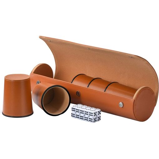 Dice Cup -Coupes à dés en Cuir 5X,Coupe &agrav