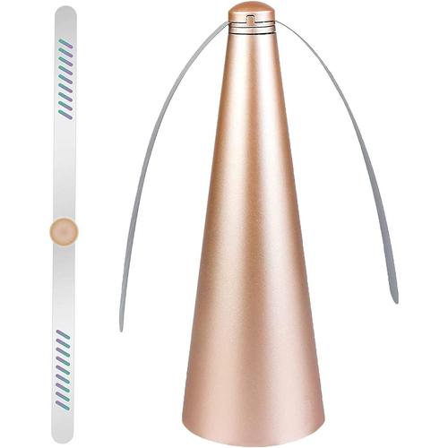 Ventilateur Anti-Mouches pour Table, Mouches et Ventilateur Anti-Moustique, R¿¿pulsif ¿¿ Pales Multi-Insectes Mouches Moustiques Moucherons, Ext¿¿rieur & Int¿¿rieur, Ventilateur Anti-Moustique (Gold)