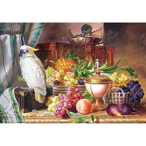 Puzzle 3000 Pièces Castorland - Josef Schuster : Nature Morte Aux Fruits Et Au Cacatoès
