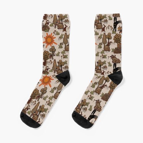 Chaussettes Taille Unique Au Début Du Monde - Motif De Baisse De L'eau Nouveauté Fantaisie Motif Fou Équipage Décontracté Pour Hommes Femmes