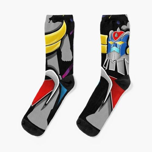 Chaussettes Taille Unique Golorak, Grendizer, Goldorak Vintage, Ovni Nouveauté Fantaisie Motif Fou Équipage Décontracté Pour Hommes Femmes