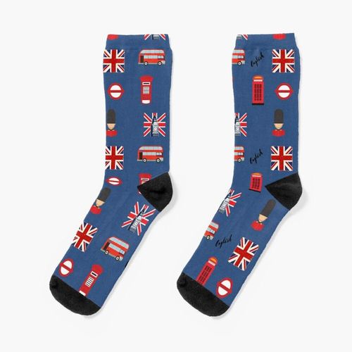 Chaussettes Taille Unique Anglais Britannique Nouveauté Fantaisie Motif Fou Équipage Décontracté Pour Hommes Femmes
